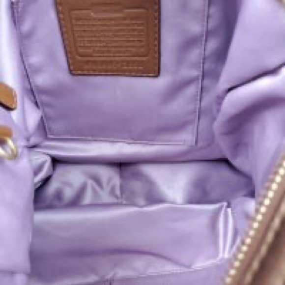 Coach Zoe, Large, Bronze Metallic Hobo Shoulder Bag with Gold-Tone Hardware. - Picture 6 of 9